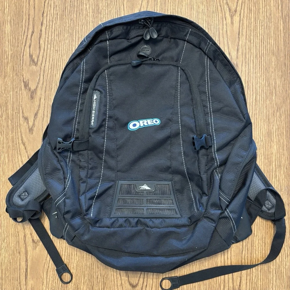 HIGH‎ SIERRA Oreo Backpack Black Suspension Strap System AirFlow – NWT